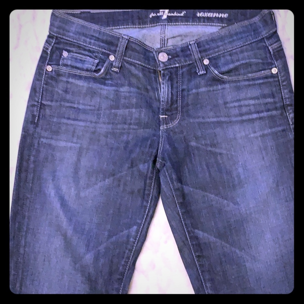 7 for all mankind Roxanne straight leg jeans.